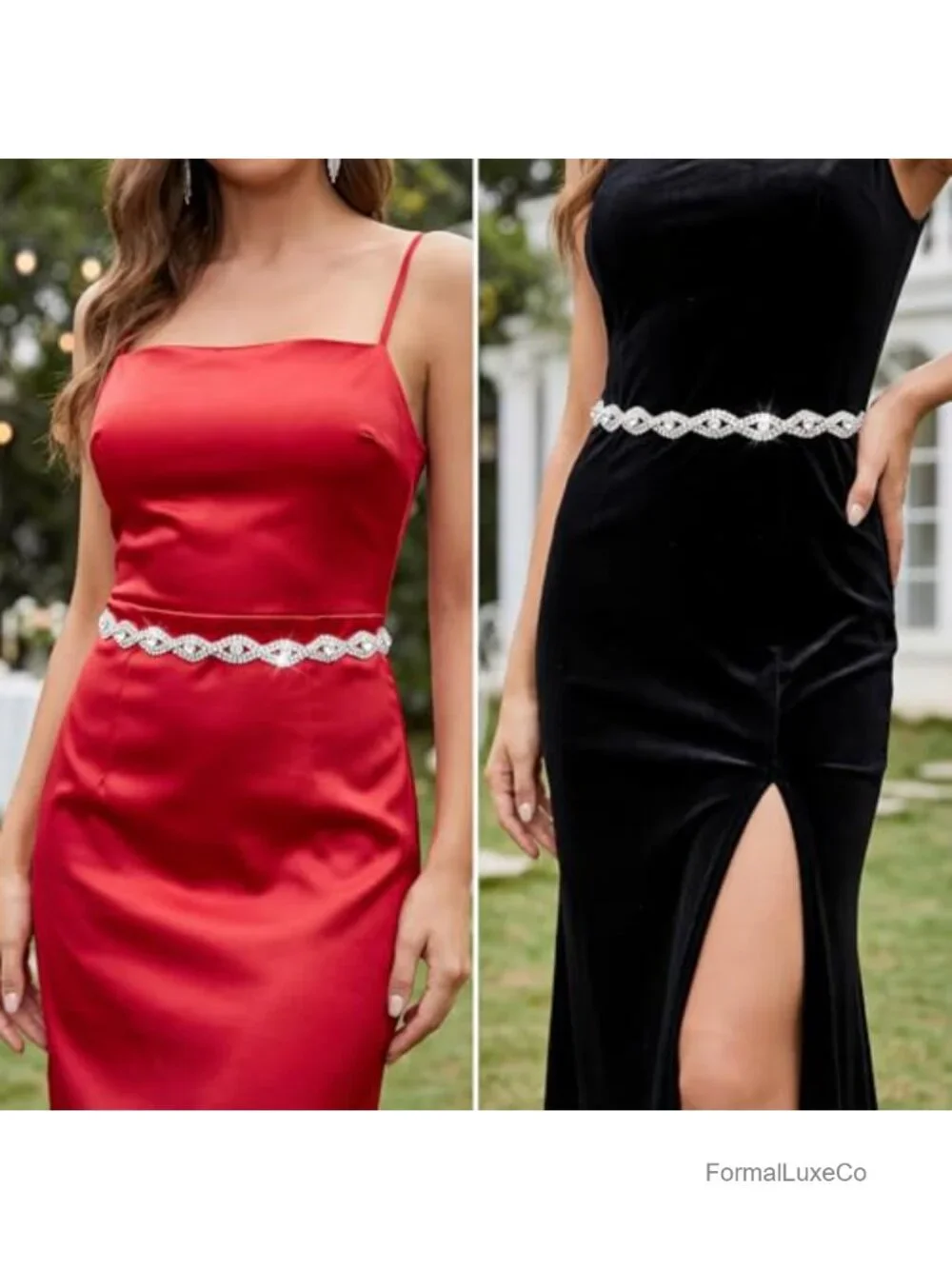 Rhinestone Waist Chain Belt for Women - Dresses, Weddings, Formal & Casual